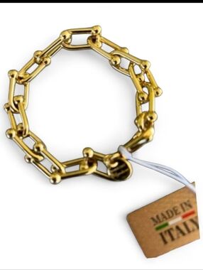 Mia Fiore Dyadema 18K GP Bronze Horsheshoe Link Bracelet 7.5in ~ NWT